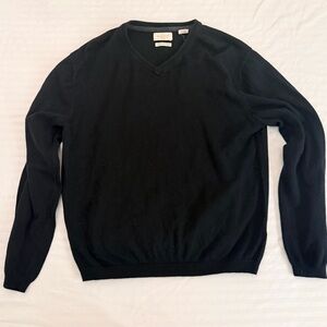 Weatherproof Men's V-Neck Black Sweater